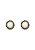 Ermengarde Pearl Black Spinel Earrings