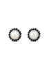 Ermengarde Pearl Black Spinel Earrings