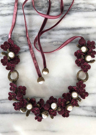 Chenonceau Burgundy Necklace