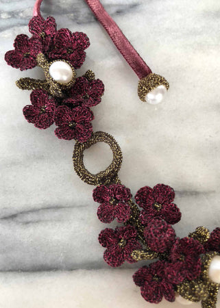 Chenonceau Burgundy Necklace