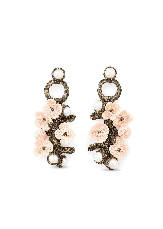 luxembourg earrings pink atelier godole