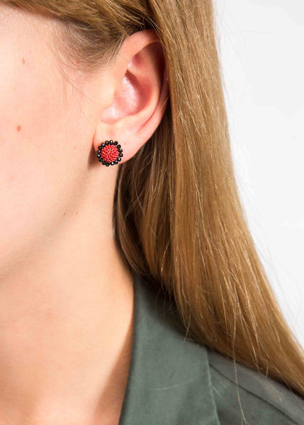 Margot Black Spinel Studs