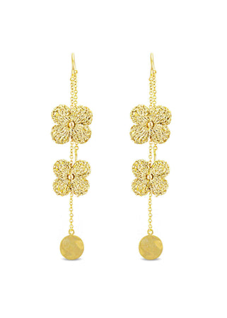 Béatrice Gold Flowers Earrings