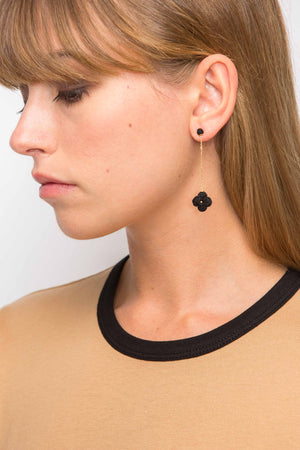 Atelier Godolé flowers earrings hang flowers green