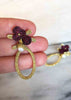 Aria Flowers Oval Shape Earrings